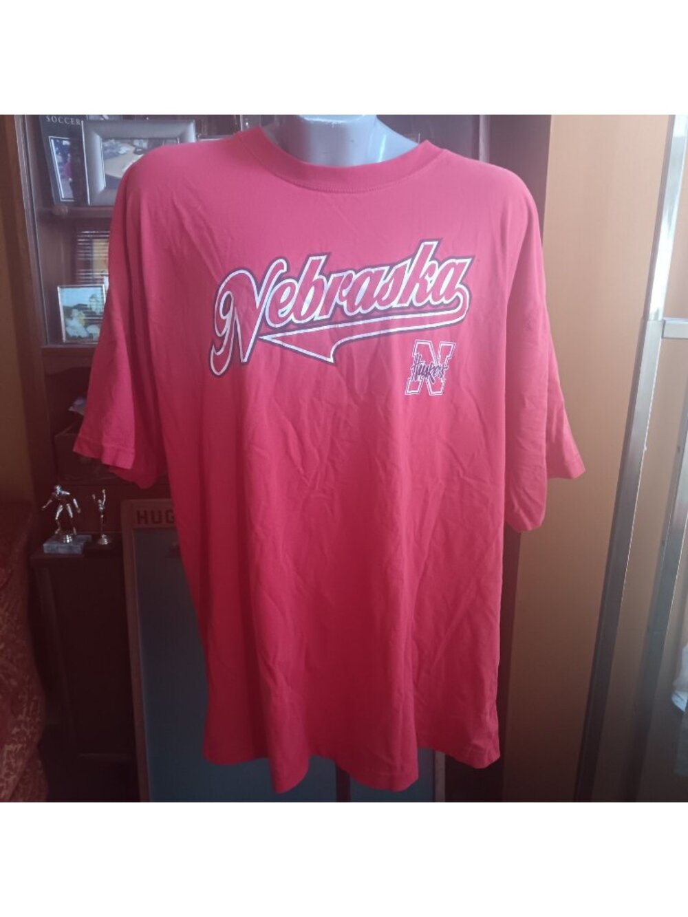 Vintage Nebraska Cornhuskers Big Red T-Shirt 2XL 100% Cotton Made In Pakistan